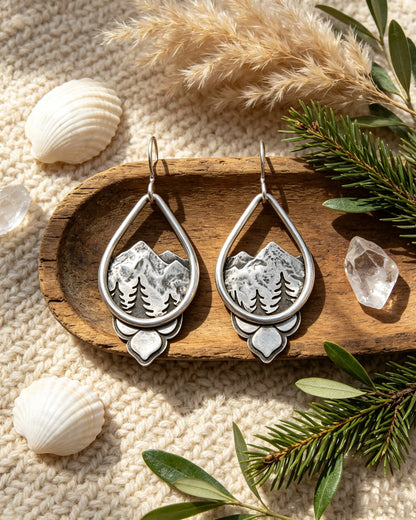 Waterdrop Mountain Forest Earring