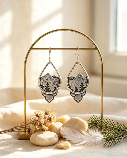 Waterdrop Mountain Forest Earring