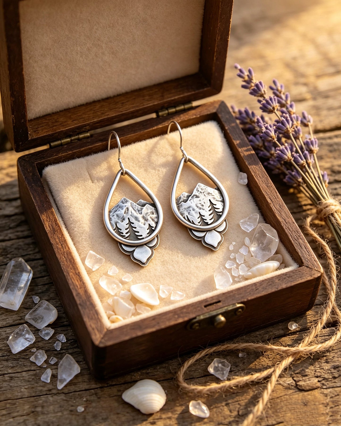 Waterdrop Mountain Forest Earring