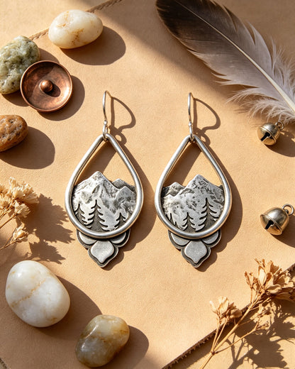 Waterdrop Mountain Forest Earring