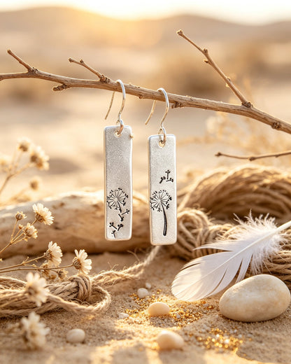 Long-Style Dandelion Earrings