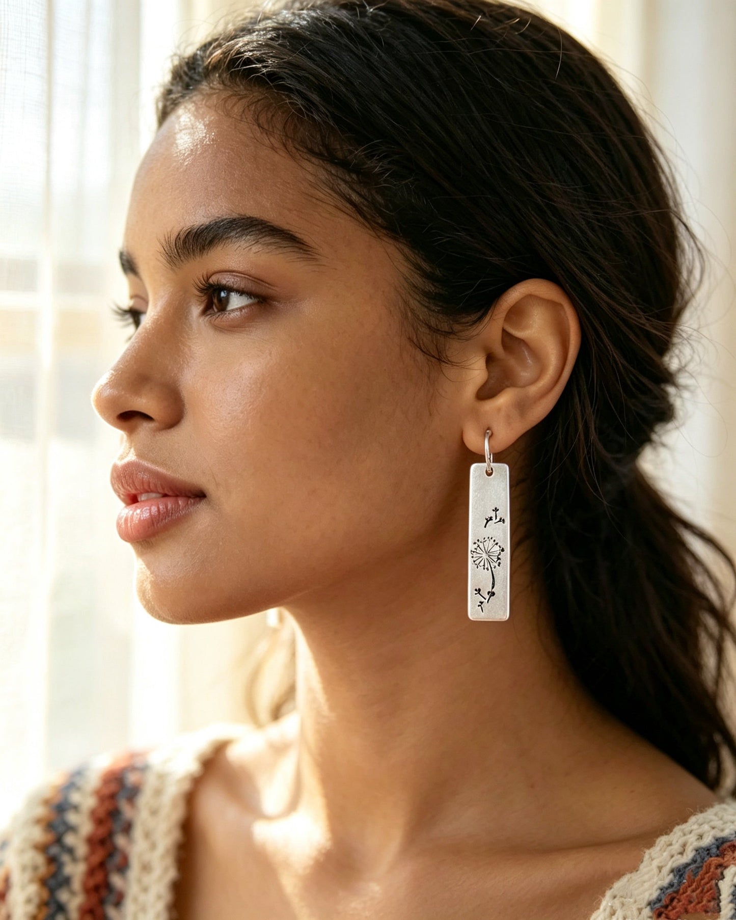 Long-Style Dandelion Earrings