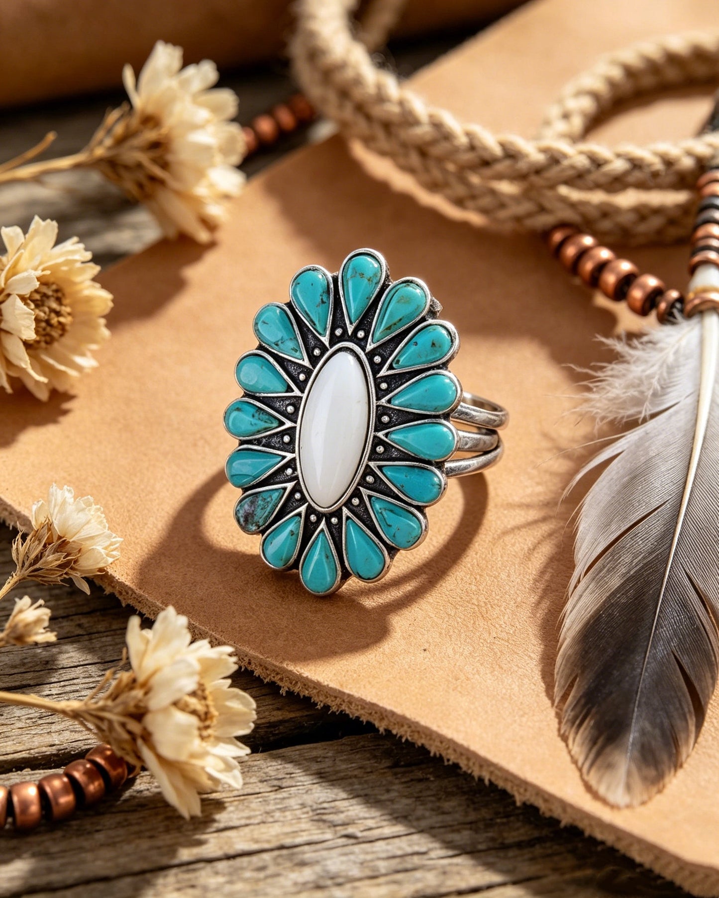 New 925 Silver Turquoise Ring