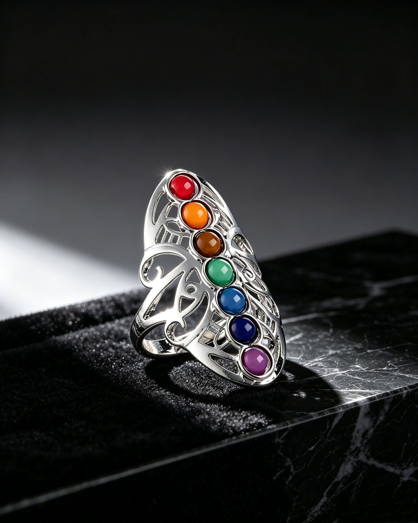 New Colorful Stone Ring