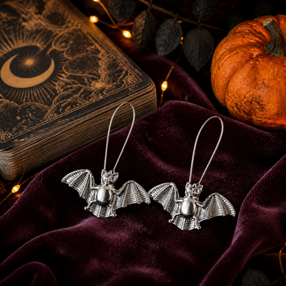 Retro Large Bat-Shaped Earrings