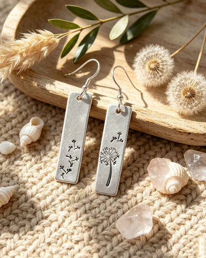 Long-Style Dandelion Earrings