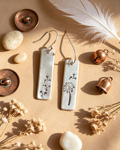 Long-Style Dandelion Earrings