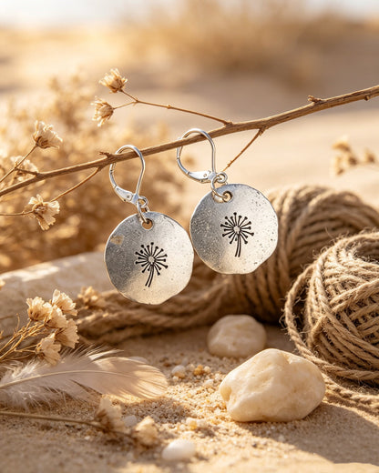 Simple Dandelion Earrings