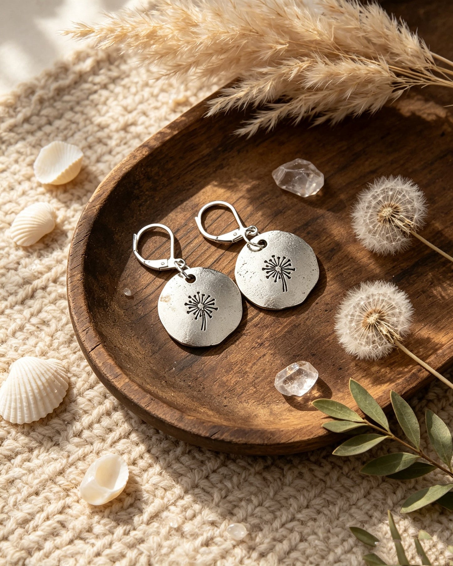 Simple Dandelion Earrings