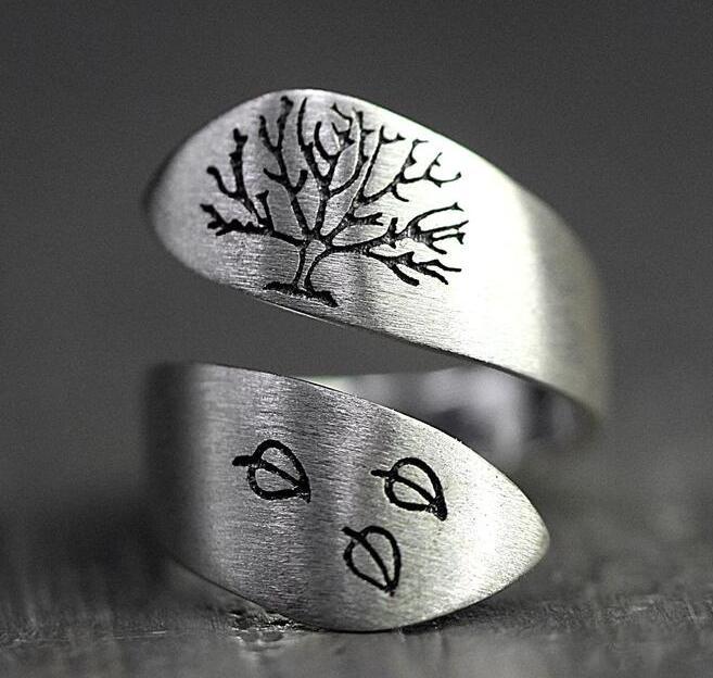 New model life Tree Open-wrapped Ring