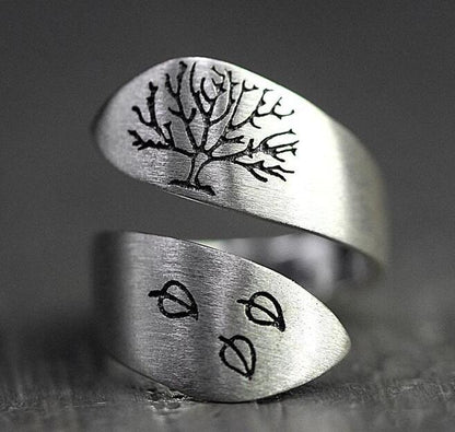 New model life Tree Open-wrapped Ring