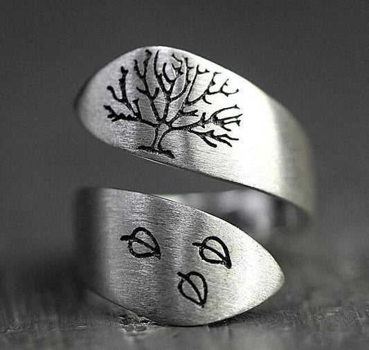 New model life Tree Open-wrapped Ring