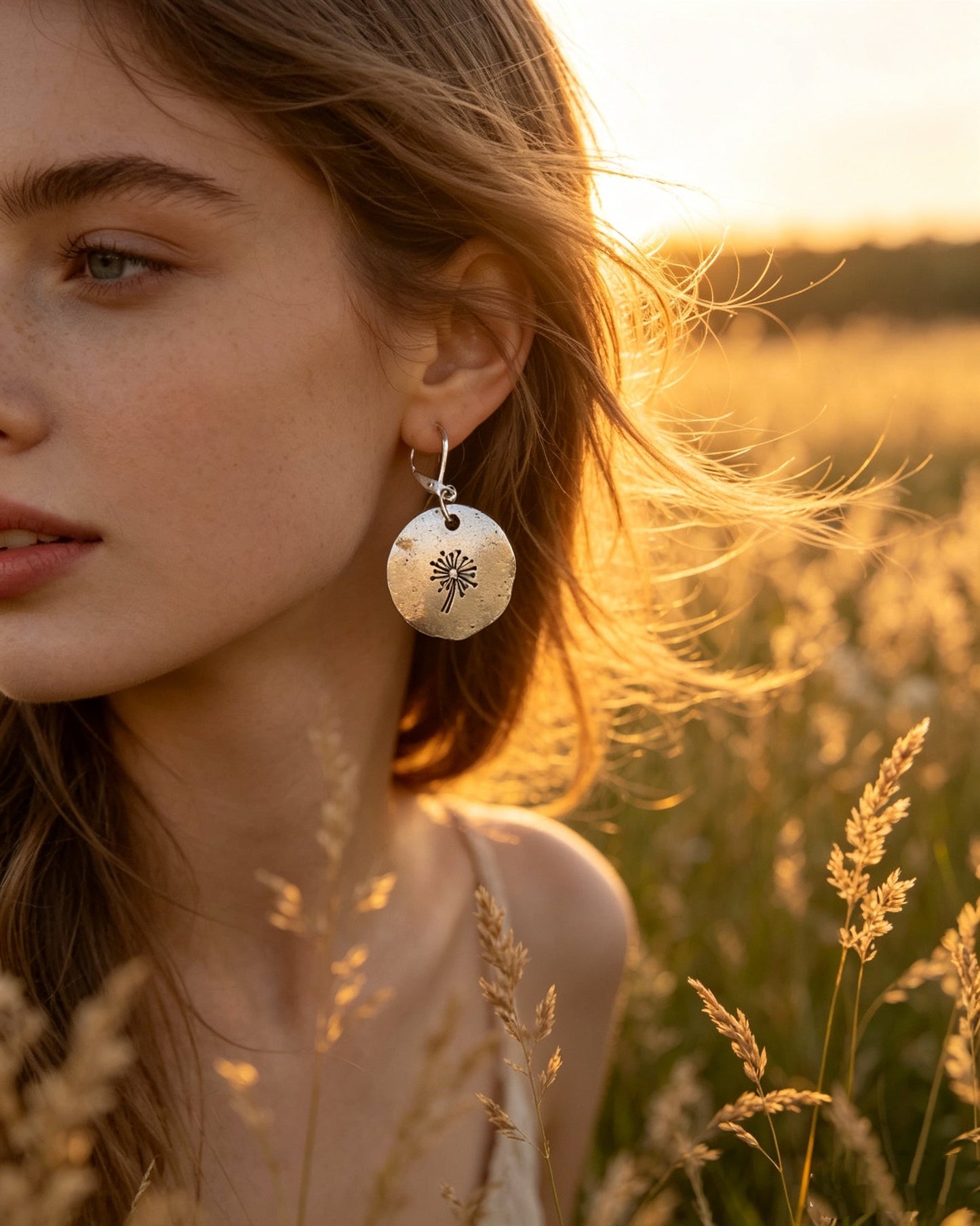 Simple Dandelion Earrings