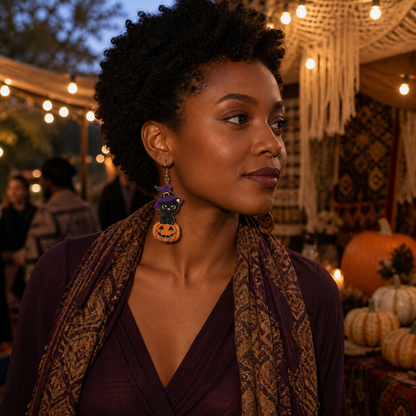 Halloween Spooky Pumpkin Creative Earrings