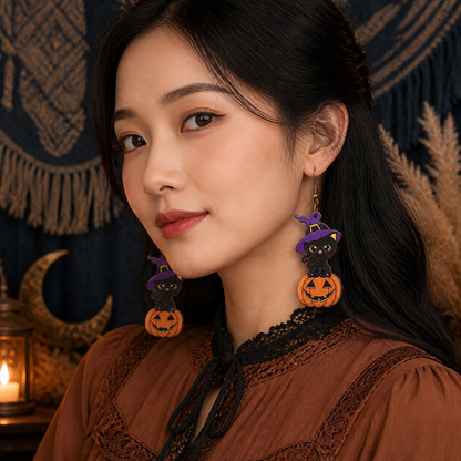 Halloween Spooky Pumpkin Creative Earrings