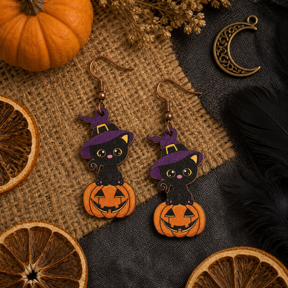 Halloween Spooky Pumpkin Creative Earrings