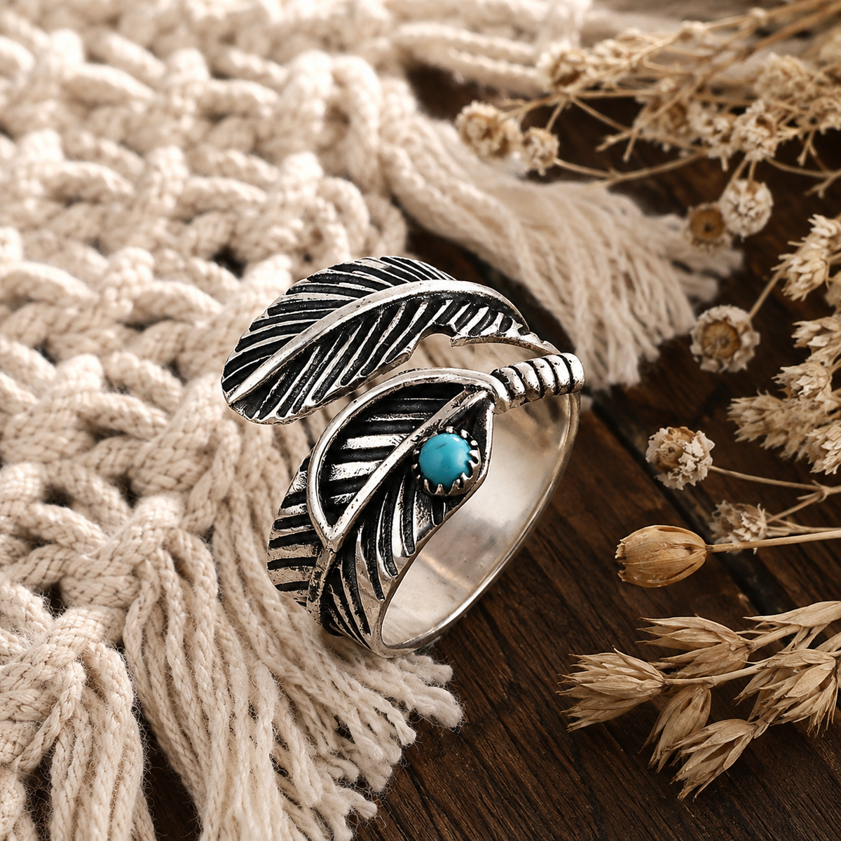 Making Antique Feather Gemstone Rings