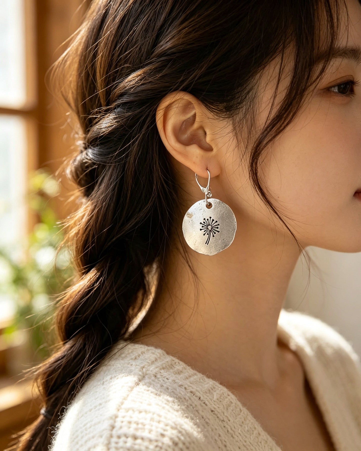 Simple Dandelion Earrings