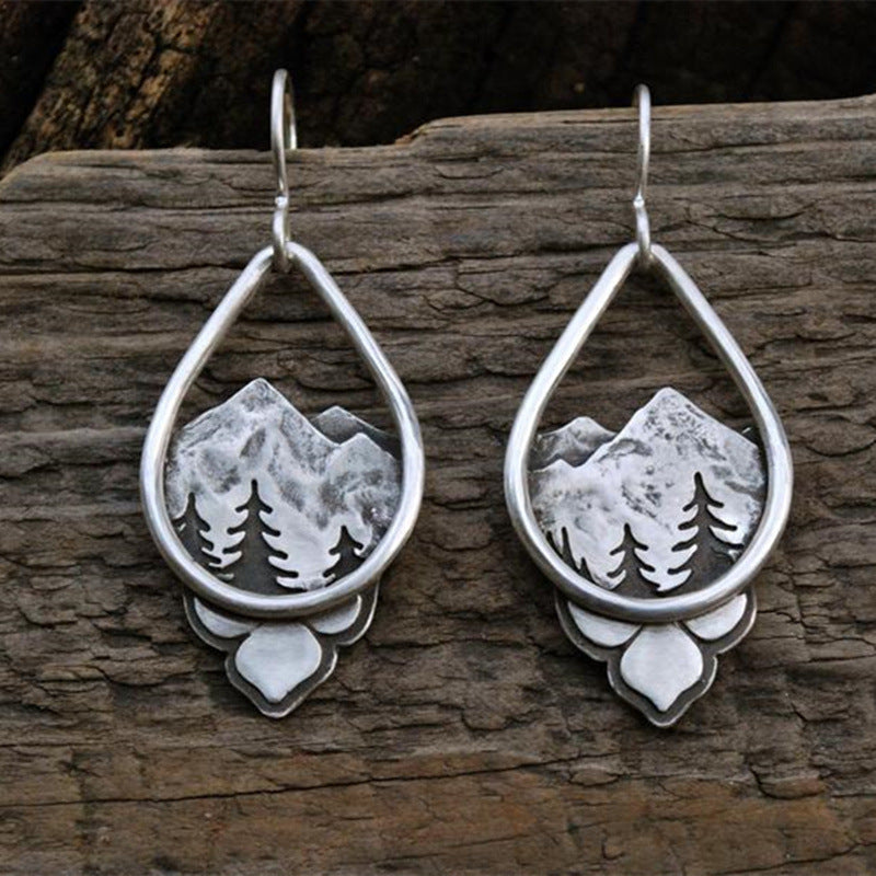 Waterdrop Mountain Forest Earring