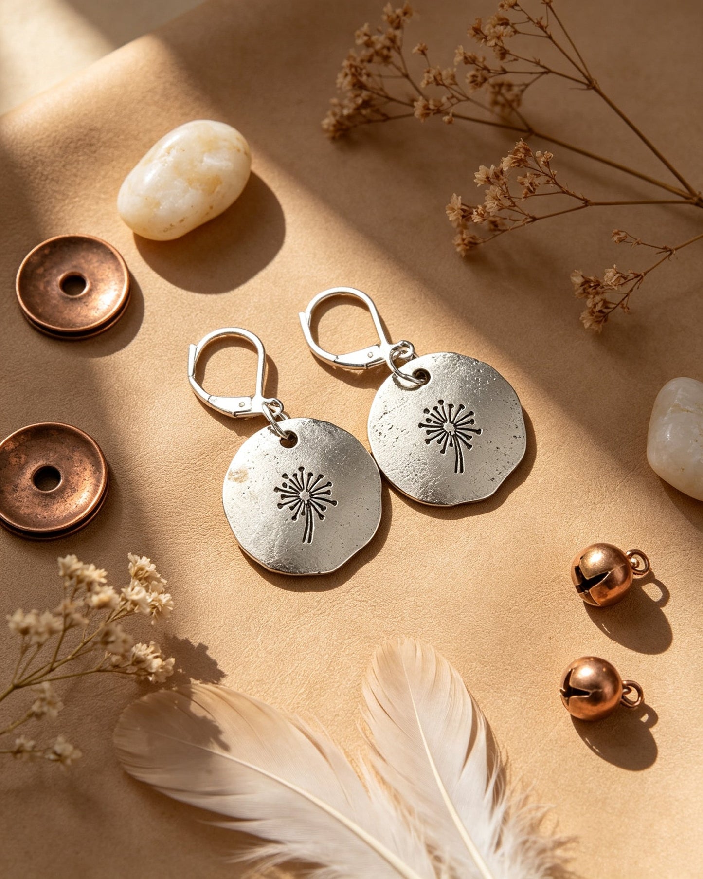 Simple Dandelion Earrings