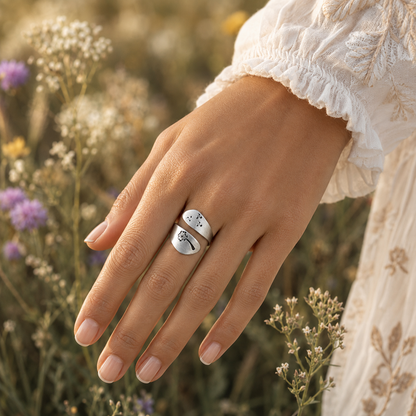 Dandelion Party Open-Back Ring