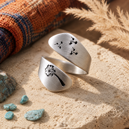 Dandelion Party Open-Back Ring