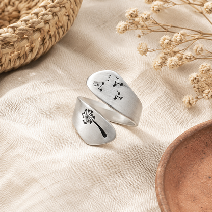 Dandelion Party Open-Back Ring