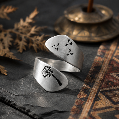 Dandelion Party Open-Back Ring