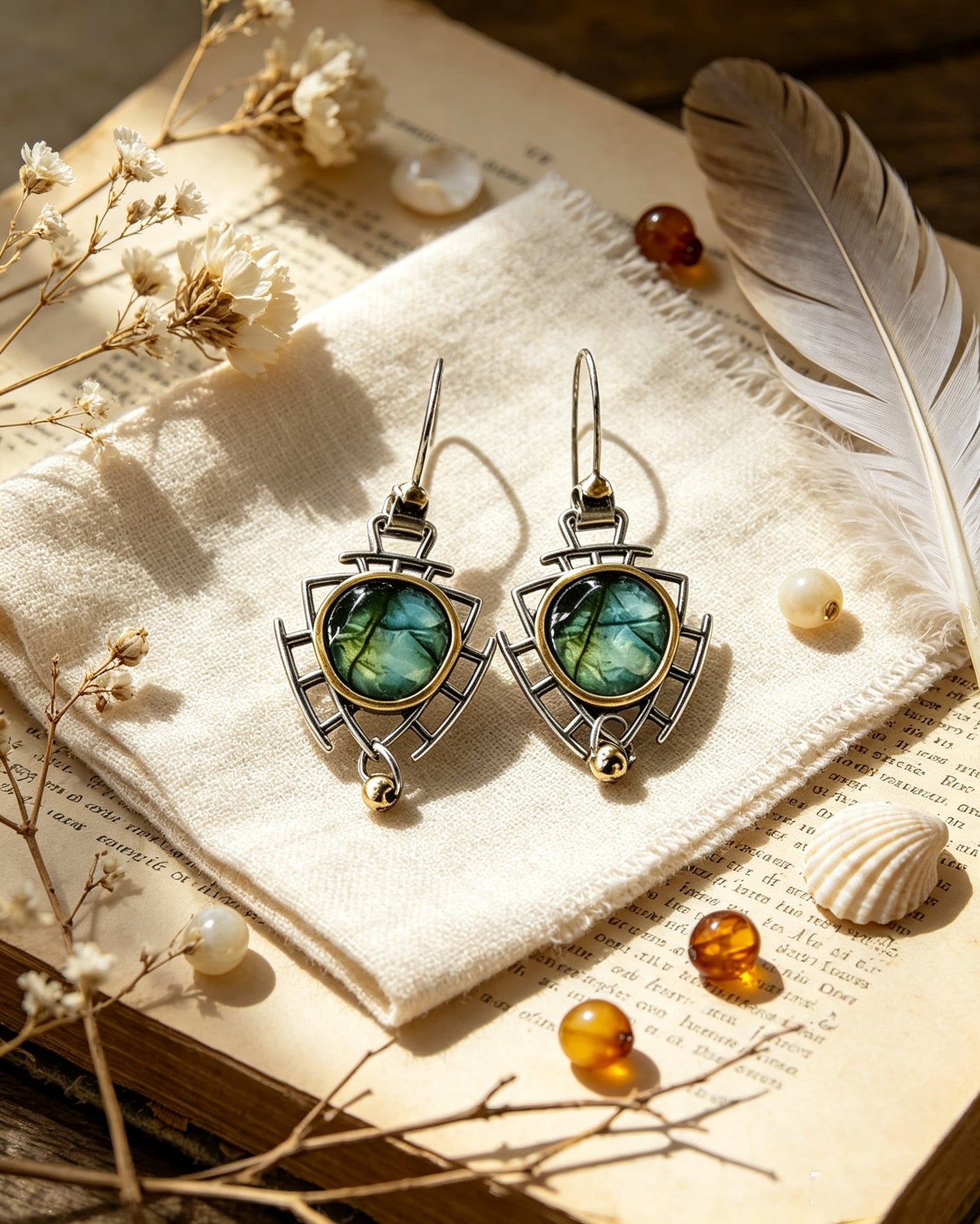 Heart-Shaped Unique Earrings