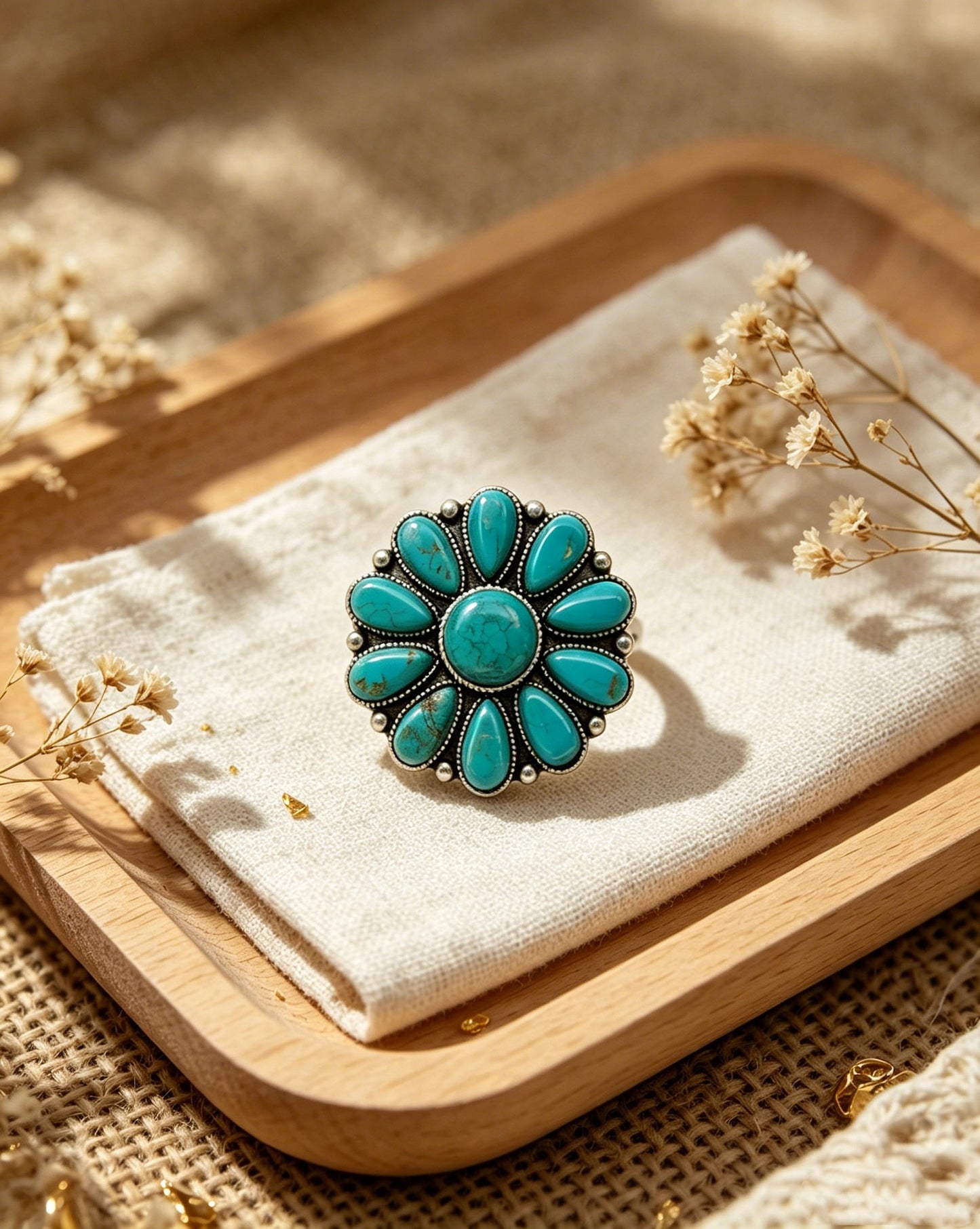 Bohemian Style Turquoise Ring