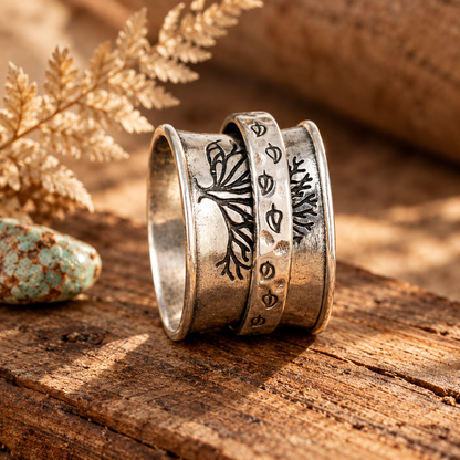 New Ccreative Rotating Life Tree Ring