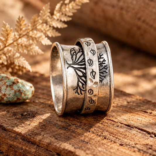 New Ccreative Rotating Life Tree Ring