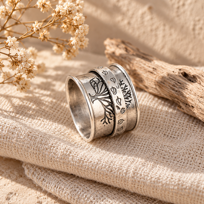 New Ccreative Rotating Life Tree Ring