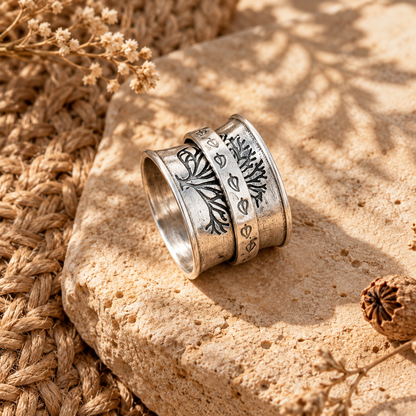 New Ccreative Rotating Life Tree Ring