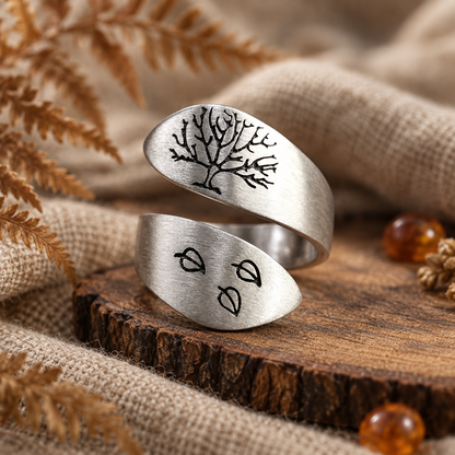 New model life Tree Open-wrapped Ring