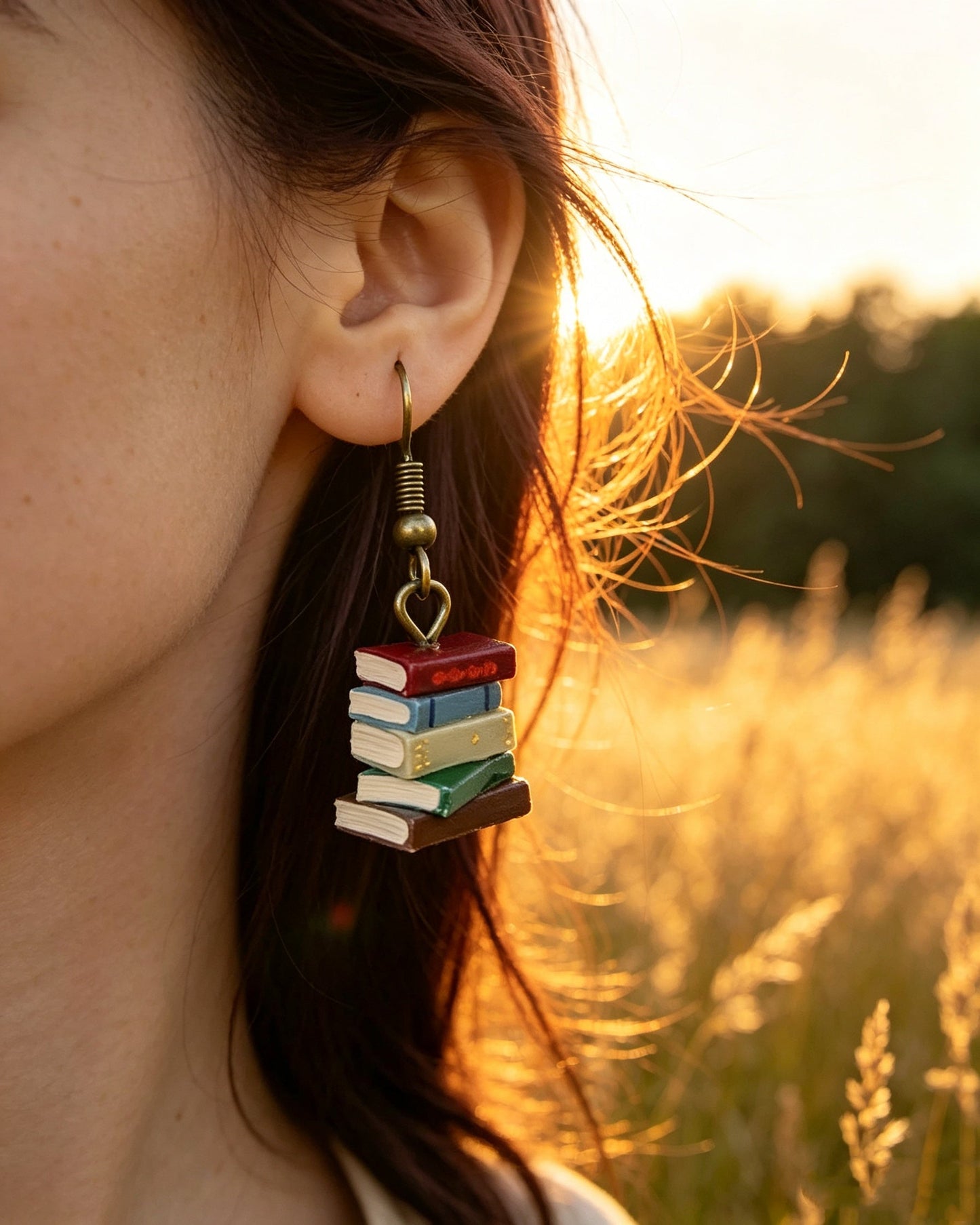 Retro Library Book Earrings