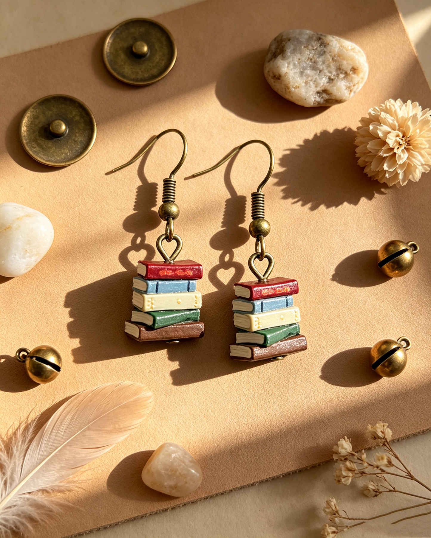Retro Library Book Earrings