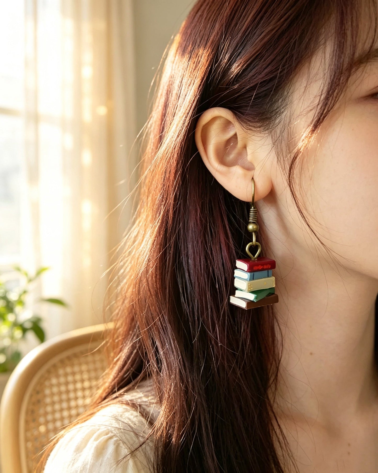 Retro Library Book Earrings