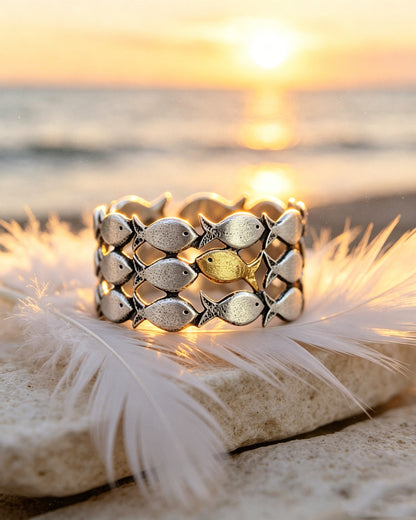 Motivational Goldfish Ring
