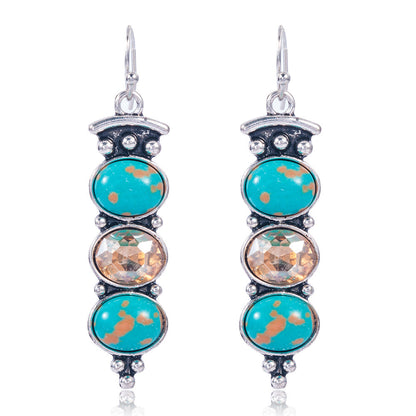 S925 Vintage Turquoise Earrings
