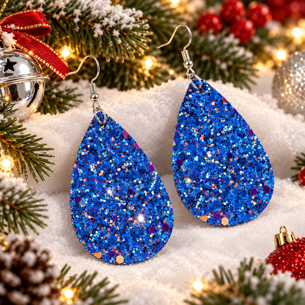 Christmas Glittering Sequin Earrings
