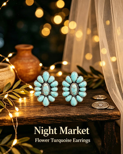 Geometric Floral Exaggerated Earrings