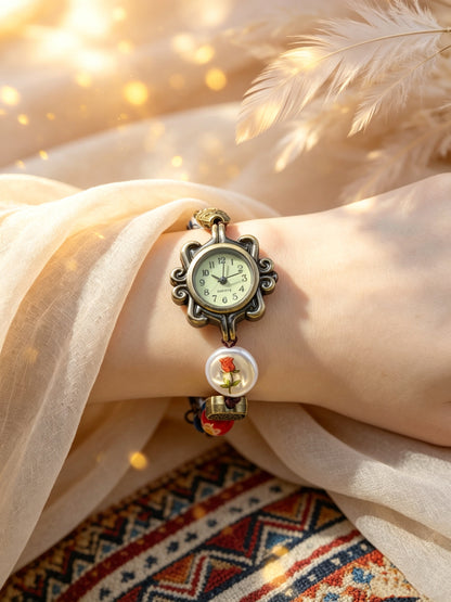 Retro Bronze Rose Watch