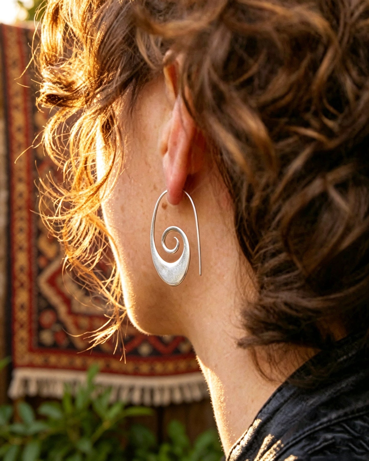 Simple Geometric Spiral Earrings