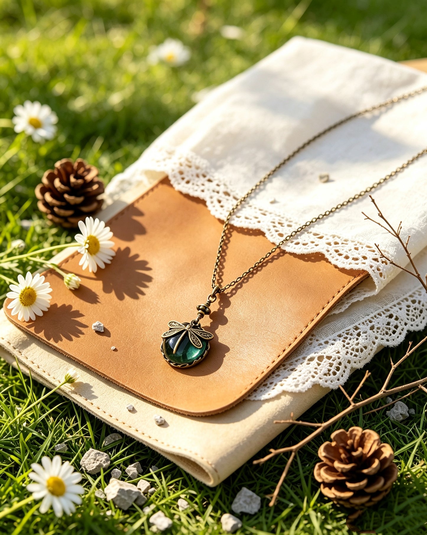 Crystal Dragonfly Pendant Necklace