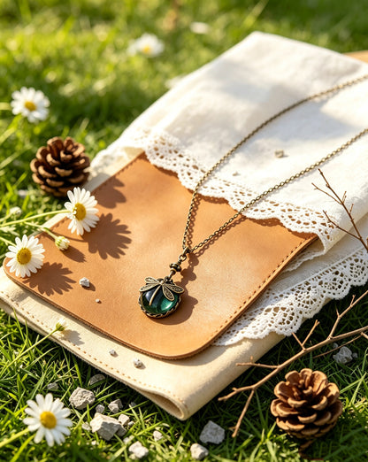 Crystal Dragonfly Pendant Necklace