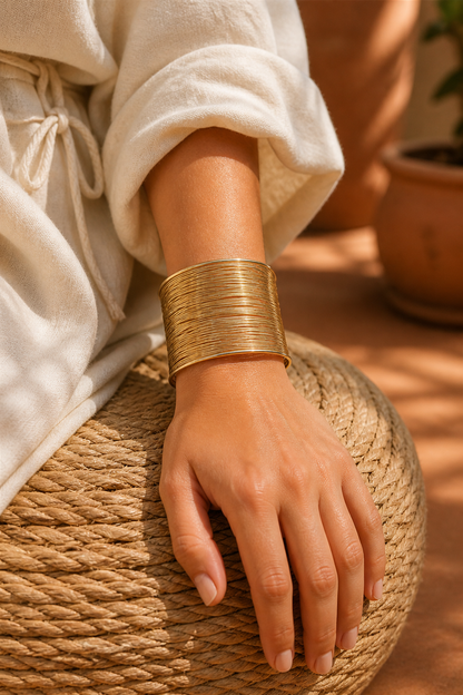 New Fashionable Open-ended Gold-Plated Bracelet
