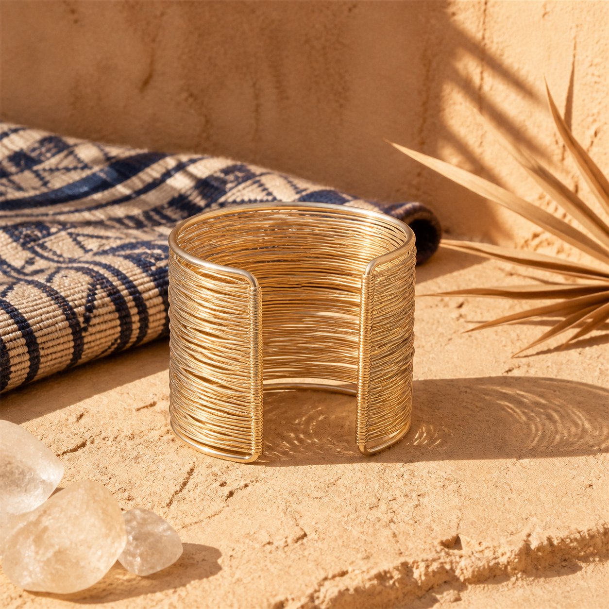 New Fashionable Open-ended Gold-Plated Bracelet