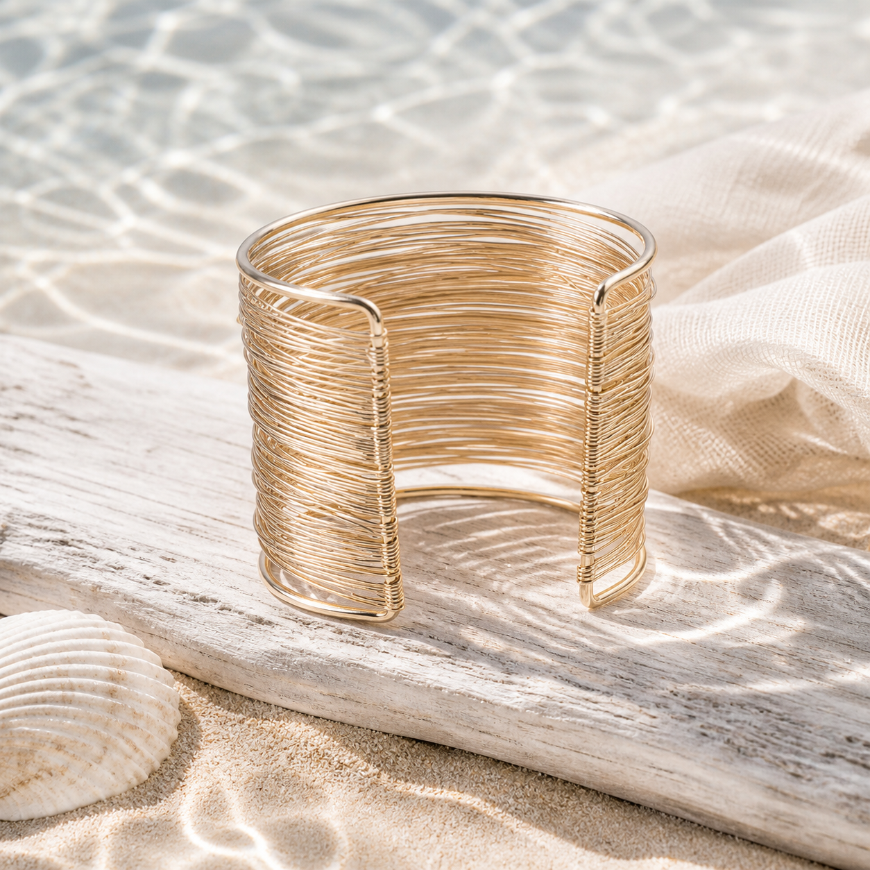 New Fashionable Open-ended Gold-Plated Bracelet
