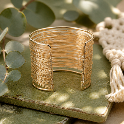 New Fashionable Open-ended Gold-Plated Bracelet
